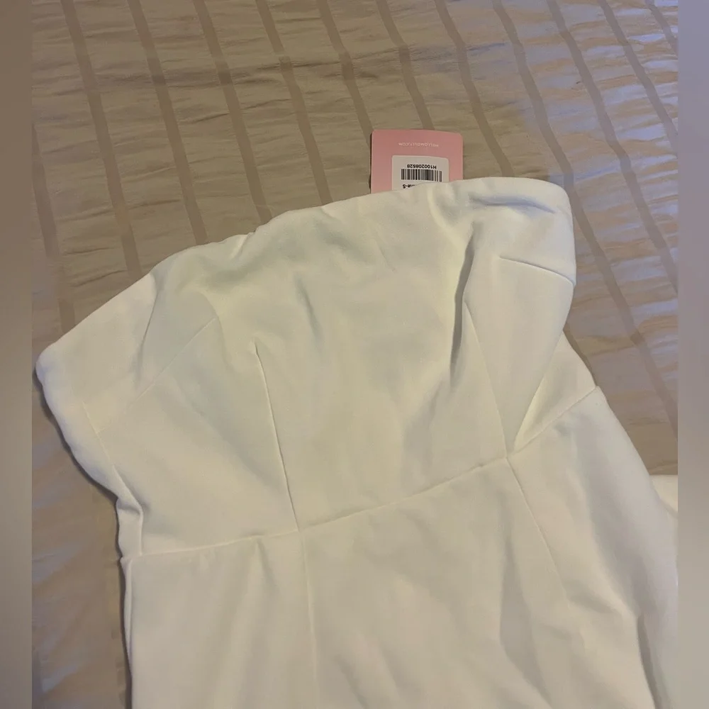 Hello Molly Asymmetrical White Dress - Picture 2 of 5